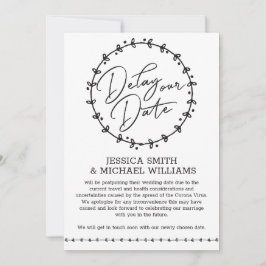 Tarjeta simple de Boda de fecha de cambio de virus