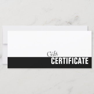 Tarjeta simple de certificado de regalo en blanco