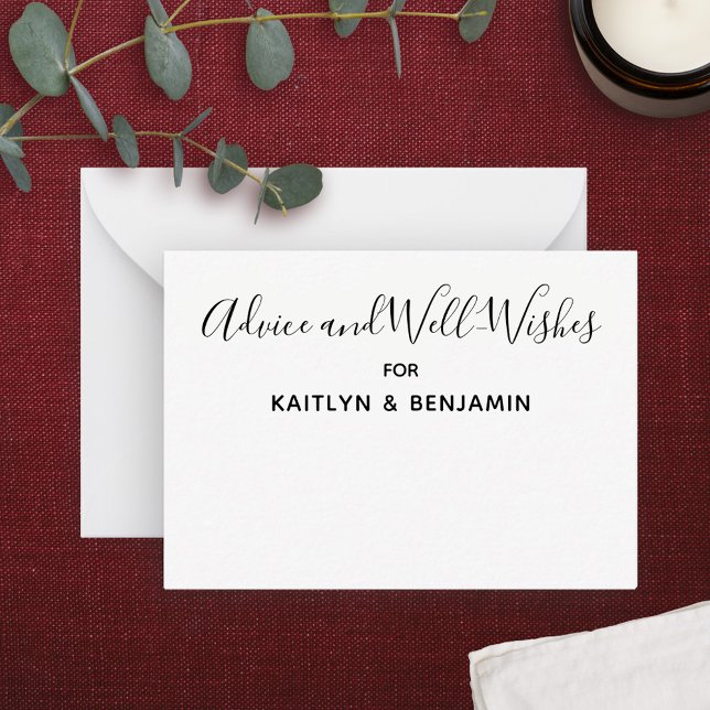 Tarjeta simple de consejos blancos y negros y de b (Subido por el creador)