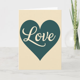 Tarjeta Simple de Corazón de Amor Mate