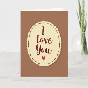 Tarjeta Simple de Corazón de Amor Punteado
