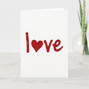 Tarjeta Simple de Corazón de Gel Amor
