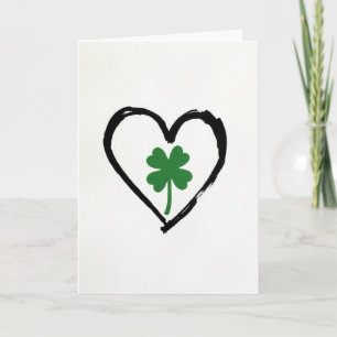 Tarjeta Simple de Corazón de Trébol