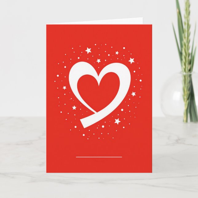 Tarjeta Simple de Corazón Rojo (Anverso)
