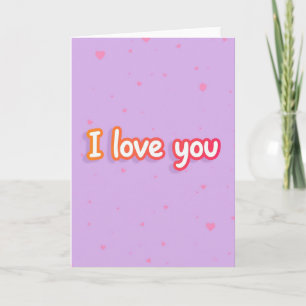 Tarjeta Simple de Corazones Apilados con 'Te Amo'