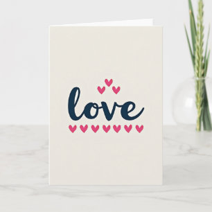 Tarjeta Simple de Corazones de Amor
