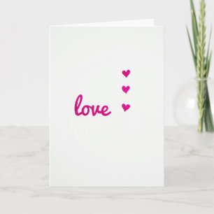 Tarjeta Simple de Corazones de Amor Rosas