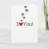 Tarjeta Simple de Corazones Flotantes Te Quiero