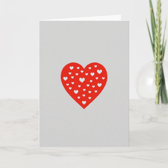 Tarjeta Simple de Corazones Rojos (Anverso)