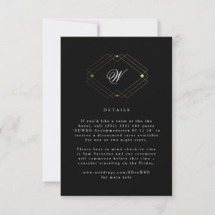 Tarjeta simple de detalles de oro geométrico moder