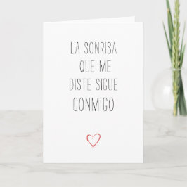 Tarjeta simple de El día de San Valentín en españo