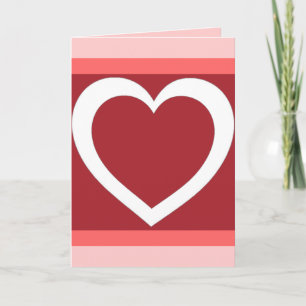 Tarjeta simple de El día de San Valentín rosa blan