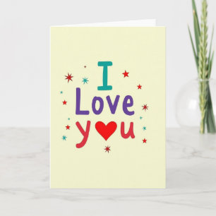 Tarjeta Simple de Estrellas Te Amo