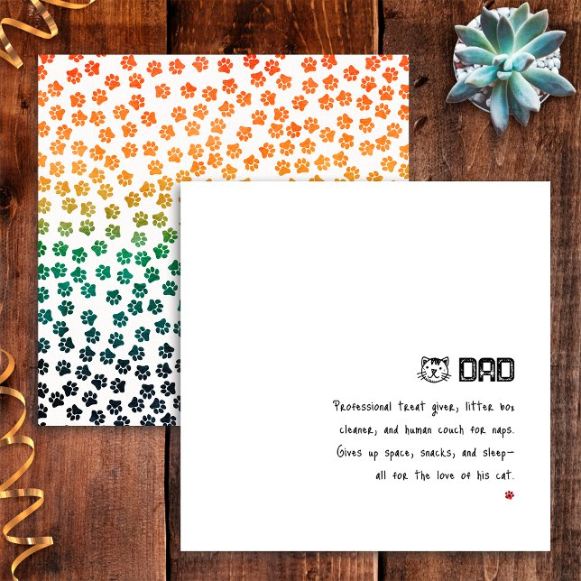 Tarjeta simple de gato divertido de puesta de sol  (Subido por el creador)