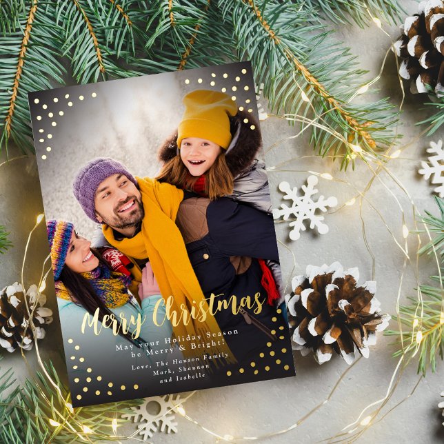 Tarjeta simple de Navidades de fotografía de Relie (Subido por el creador)