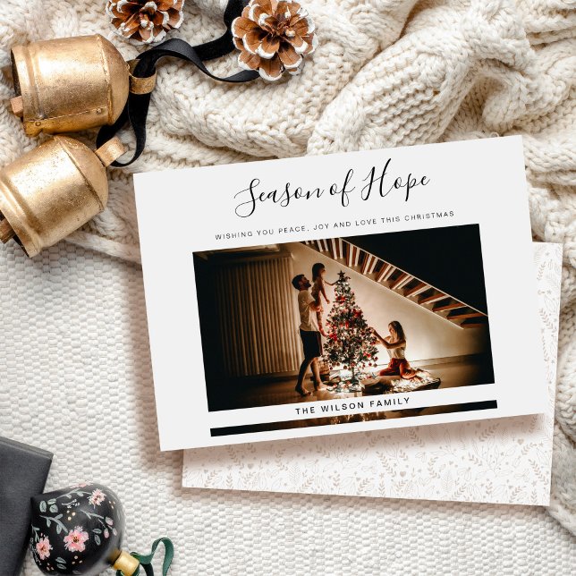 Tarjeta simple de Navidades de vacaciones familiar (Subido por el creador)