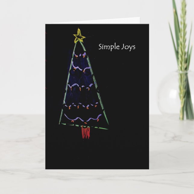 Tarjeta simple de Navidades Joys (Anverso)