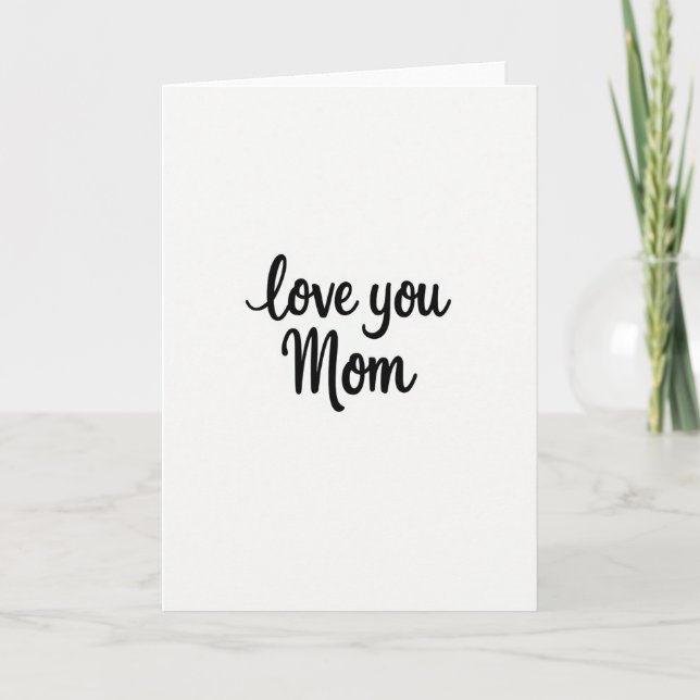 Tarjeta Simple de Nota de Amor Mamá (Anverso)