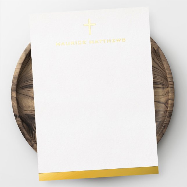 Tarjeta simple de papel de aluminio plano con nomb (Simple cross masculine name border flat foil card)