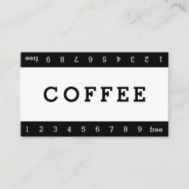Tarjeta simple de perforación de café de doble hor