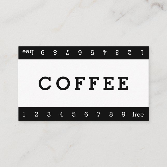 Tarjeta simple de perforación de café de doble hor (Anverso)