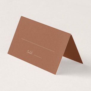 Tarjeta simple de posición de Boda de Naranja quem