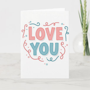 Tarjeta Simple de Remolinos de Amor