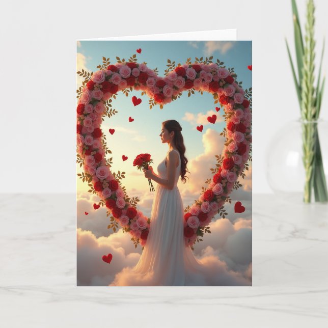 Tarjeta Simple de Rosas Románticas (Anverso)