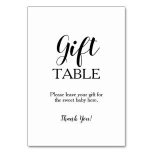 Tarjeta simple de Rótulo de mesa de regalo de cali