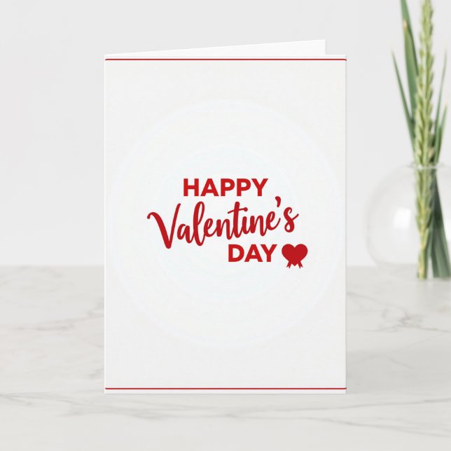 Tarjeta simple de San Valentín en rojo (Anverso)