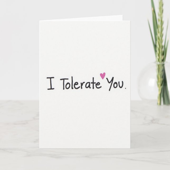 Tarjeta Simple de Tolerancia (Anverso)