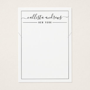 Tarjeta simple de visualización de collares de col