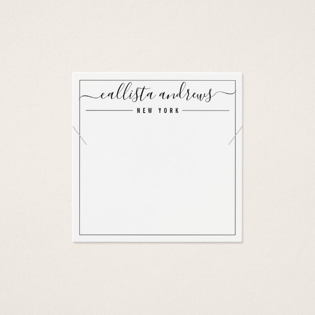 Tarjeta simple de visualización de collares de col (Anverso)