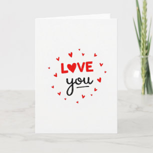 Tarjeta Simple del Corazón Te Amo