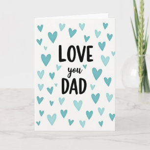Tarjeta Simple del Corazón Te Amo Papá