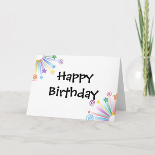 Tarjeta simple del feliz cumpleaños