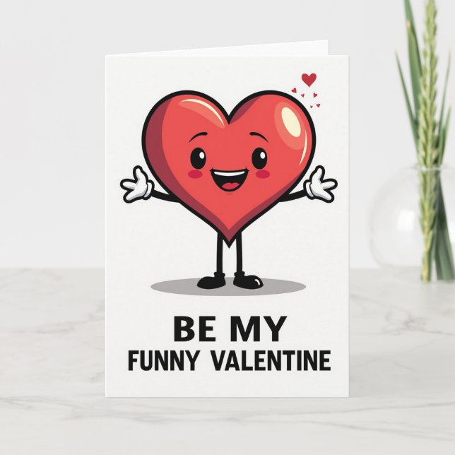 Tarjeta simple divertida del Día de San Valentín c (Anverso)