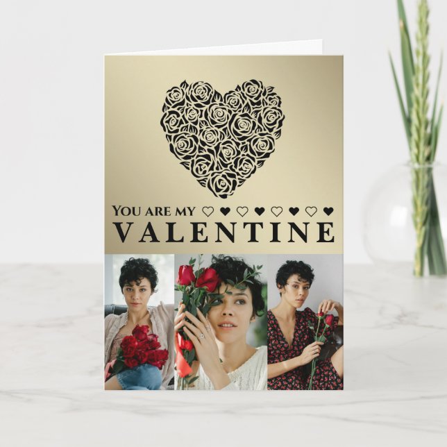 Tarjeta Simple Elegant Photo Valentine's day (Anverso)