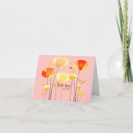 TARJETA SIMPLE ELEGANTE "TE AMO" BOHO FLORAL VALENTINAS
