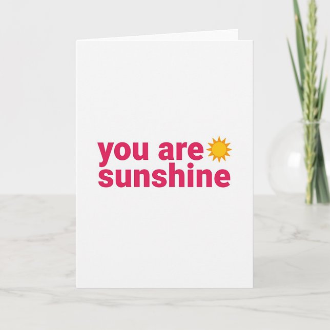 Tarjeta Simple 'Eres Sol' (Anverso)