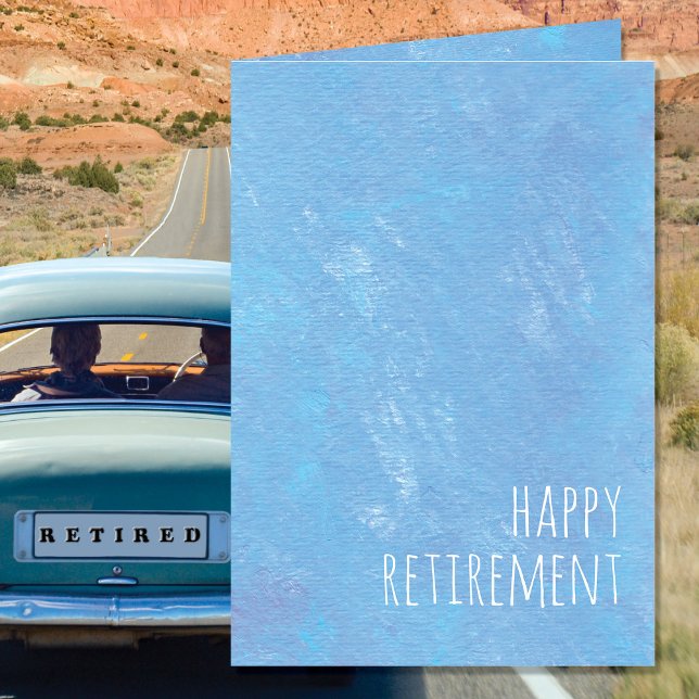 Tarjeta Simple Feliz Jubilación Moderna Azul (Subido por el creador)