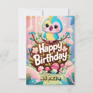 Tarjeta Simple Fiesta Parrot Aniversario Digital