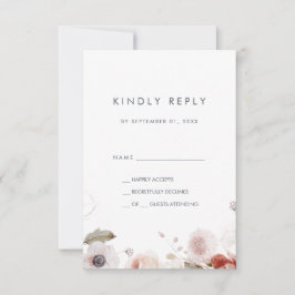 Tarjeta simple Floral simple RSVP