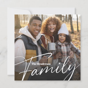 Tarjeta Simple Foto Familiar Personalizada