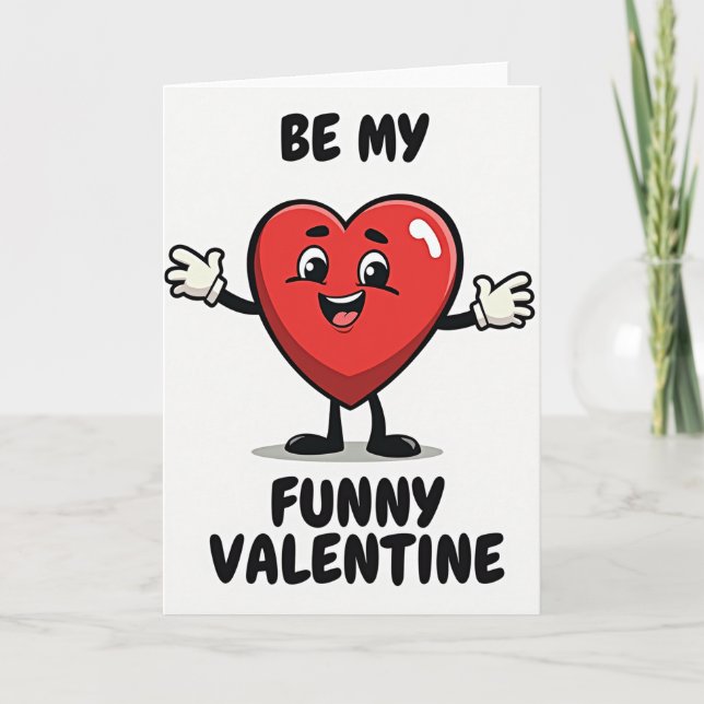 Tarjeta Simple Funny Valentine Card (Anverso)