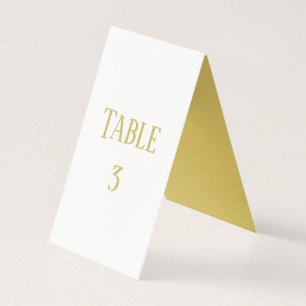 Tarjeta Simple Gold - Número de Mesa