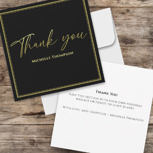 Tarjeta Simple Gracias Personalizado de script de caligraf