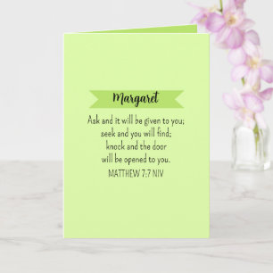 Tarjeta Simple Lime Verde Pregúntenle a Dios Biblia Verdad