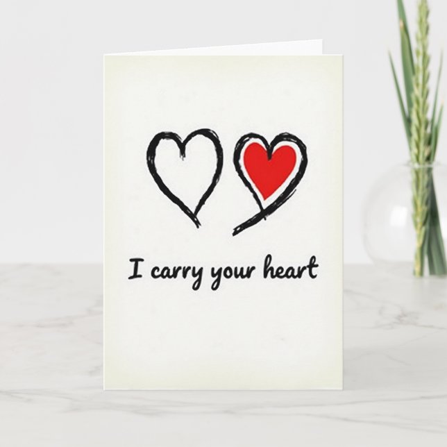 Tarjeta Simple Lleva Tu Corazón (Anverso)