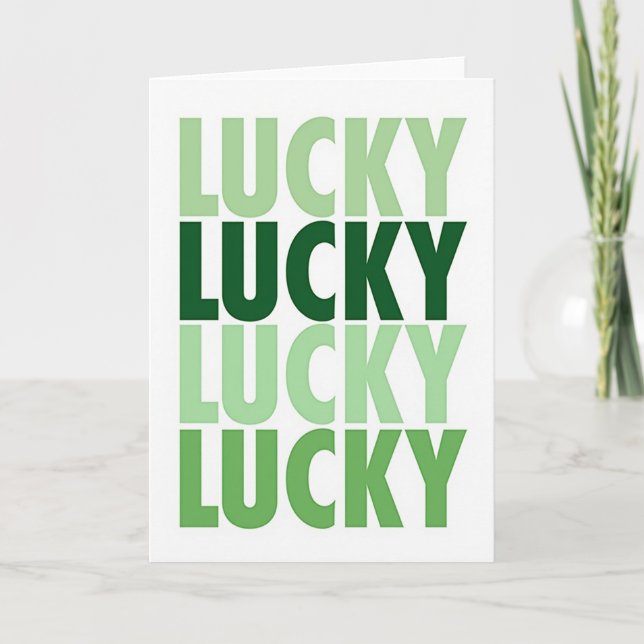 Tarjeta Simple Lucky Greens (Anverso)